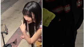 玲奈Lena在台北車站外直播時遇到怪男脫褲DIY。（圖／翻攝IG）