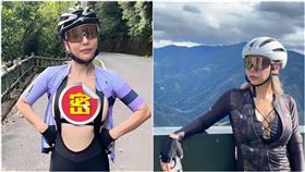 正妹騎車「無罩駕駛」被抓包！靠2條線遮羞網看傻…本尊曝光（圖／翻攝自臉書）