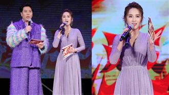 張齡予三立尾牙「撐全場」一身紫曬貴氣！