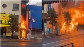 日本JR車站旁失火（圖／翻攝自X）