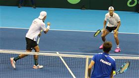 台灣男雙組合莊吉生／許育修和對手激戰到第3盤搶七大戰才惜敗。（圖／四維體育推廣教育基金會提供）