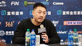 ▲新竹御鼎攻城總教練林冠綸出席賽後記者會。（圖／記者劉彥池攝影）