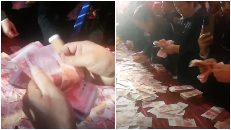 數錢數到手軟！老闆豪擲現金她尾牙撈43萬