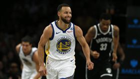 ▲柯瑞（Stephen Curry）投進生涯第3600顆三分球。（圖／美聯社／達志影像）