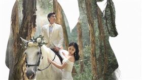 王俐人跟林琮軒。（凱瑟琳婚紗提供