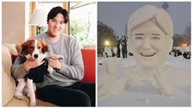 ▲札幌雪祭出現大谷翔平和愛犬的冰雕。（圖／翻攝自NPB on reddit推特）