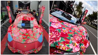 獨／吊車大王愛車貼東北大花　超狂過程曝