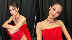 子瑜曬出一襲艷紅舞台裝辣翻粉絲們。（圖／翻攝自周子瑜 IG）