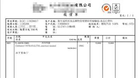 西布特羅報價單(食藥署副署長林金富提供)