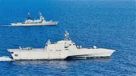 菲美艦艇進行第3次海上合作行動美軍獨立級濱海戰鬥艦「吉佛茲號」與菲律賓海軍近海巡邏艦「皮勒號」9日在南海進行菲美第3次海上合作行動。（菲律賓武裝部隊西部軍區提供）中央社記者陳妍君馬尼拉傳真 113年2月9日