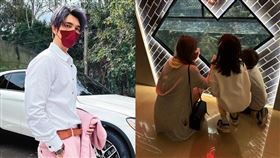 相隔1年多「口罩男」今大年初一（10號）曬出樂兒與家人背影照。