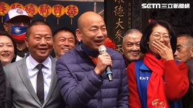 韓國瑜、江啟臣初一豐原慈濟宮發福袋