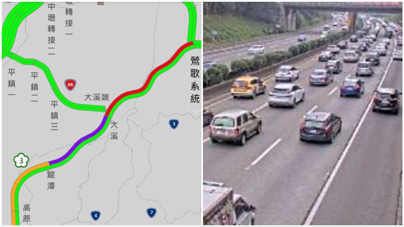 初一拜拜走春　國3這處路段「紫爆」