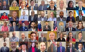 龍年到 芝加哥駐處與美方政要錄影祝賀