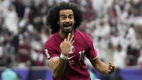 ▲卡達靠著前鋒阿菲夫3次12碼罰球，以3：1擊敗黑馬約旦，成功衛冕冠軍。（圖／美聯社／達志影像）