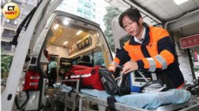 ▲從事消防救護13年、女救護員陳冠穎目前是EMT-P高級技術救護員，她說最開心的就是救回無心跳呼吸的OHCA病人。（圖／CTWANT）