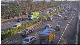 紫爆,返家車潮,國道。（圖／翻攝自高公局網站）