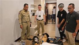 柬埔寨警方召開記者會說明「晚安小雞」影片造假案。（圖／取自柬國警方提供）