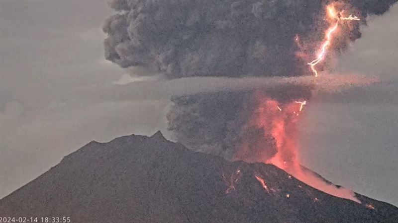 日本櫻島火山「爆炸」噴發 噴煙達5000M