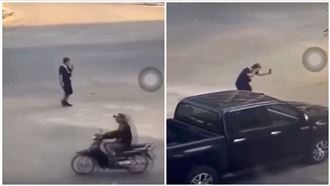 網傳晚安小雞「假逃命片」　後面根本沒人