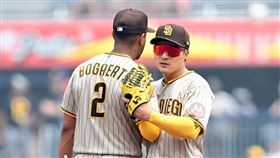 ▲教士新球季變陣！柏嘉斯（Xander Bogaerts）、金河成守備位置互換。（圖／翻攝自FOX Sports: MLB推特）