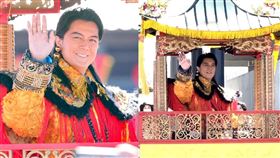 日本不老男神福山雅治扮成中國清朝皇帝。（組合圖／翻攝自X）