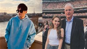 昆凌巧遇泰勒絲父親相談甚歡。（圖／翻攝自昆凌 IG）