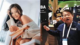 波霸奶茶杯大王施宗明（右圖）指控嫩模C女（左圖）詐騙，已在美國及台灣提告。（右圖翻攝Karat by Lollicup YouTube，左圖翻攝自IG）