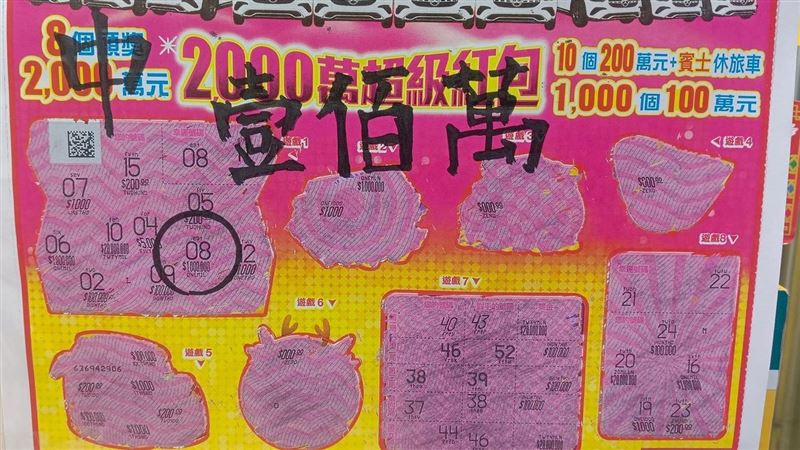 桃園爸「聽女兒的話」年初3刮中100萬大獎