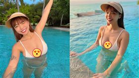 一隻阿圓,馬爾地夫,比基尼