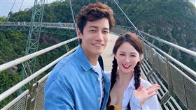 陳喬恩和老公曾偉昌重遊定情地。（圖／翻攝IG）
