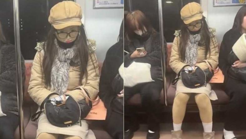 地鐵乘客「皮膚怪怪的」一看竟是金童玉女