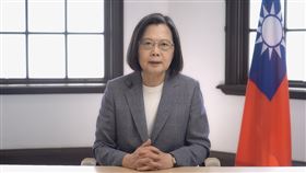 總統蔡英文18日為「北加州台灣同鄉聯合會第51屆年會」錄製致詞影片。（圖／總統府提供)
