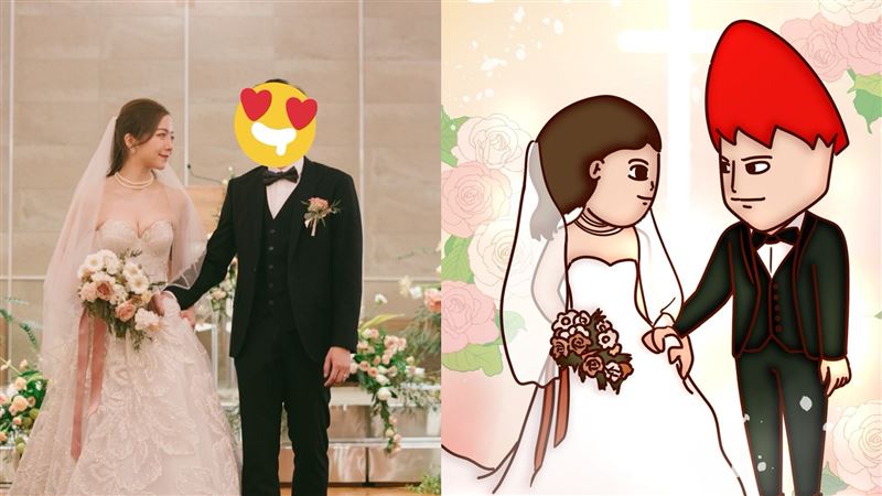 洋蔥頻道「紅傑」結婚了　真面目首度公開