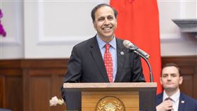 美國聯邦眾議院「美國與中國共產黨戰略競爭」特別委員會民主黨首席議員克利胥納莫提（Raja Krishnamoorthi, D-IL）（圖／總統府提供）