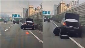 陳翁在路旁換輪胎，遭後方車輛撞飛亡。（圖／翻攝自記者爆料網）