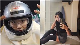 企鵝妹來台南參加鹽水蜂炮（左圖）。（組圖／翻攝自twitch Jinnytty、企鵝妹IG）