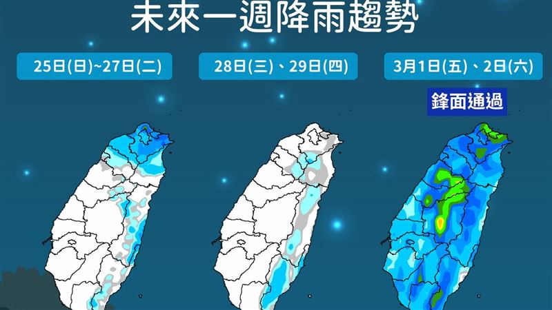 冷氣團襲「1地區明急凍6度」2圖懂1周天氣
