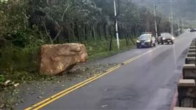 基隆,外木山,湖海路,巨石,崩落,