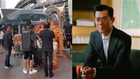 古天樂捐贈要價不斐的4頭金象。（組合圖／翻攝自曼谷小ZZ微博）