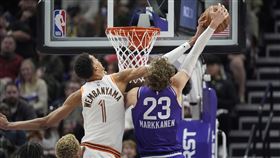 ▲溫班亞馬（Victor Wembanyama）2月10場出賽累積38次火鍋封阻。（圖／美聯社／達志影像）