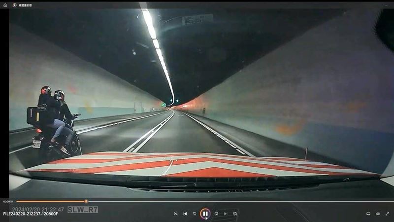 逃逸移工騎贓車闖雪隧　逆下國道畫面曝光