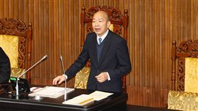 立院開議  韓國瑜主持院會立法院20日開議，邀請行政院長陳建仁施政報告並備詢，圖為立法院長韓國瑜主持院會。中央社記者鄭清元攝  113年2月20日
