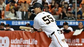 讀賣巨人、中信兄弟台灣試合，讀賣巨人一壘手秋廣優人。（圖／記者劉彥池攝影）