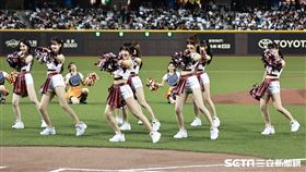 ▲讀賣巨人、樂天桃猿交流賽，樂天女孩賽前演出。（圖／記者劉彥池攝影）