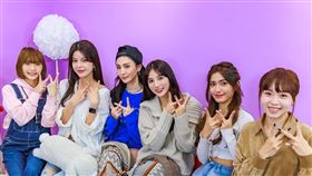 《炸裂吧！女孩》紫隊 Purpiebomb李芷霖（左起、謝凱蒂、孫尤安、Dora、莎莎、廖苡任。。（圖／好看娛樂提供）