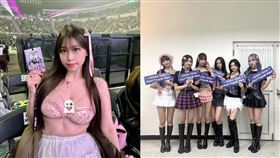 Yumi.k（左）日前也朝聖IVE（右）演唱會。（圖／翻攝自IG@yumibb8888、IVE官方IG）
