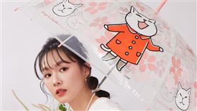 時髦的安吉小姐鳥籠直傘-粉櫻。（圖／超商業者提供）