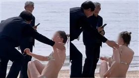 中國,海灘,抖音,香港,淺水灣,比基尼,鹹豬手