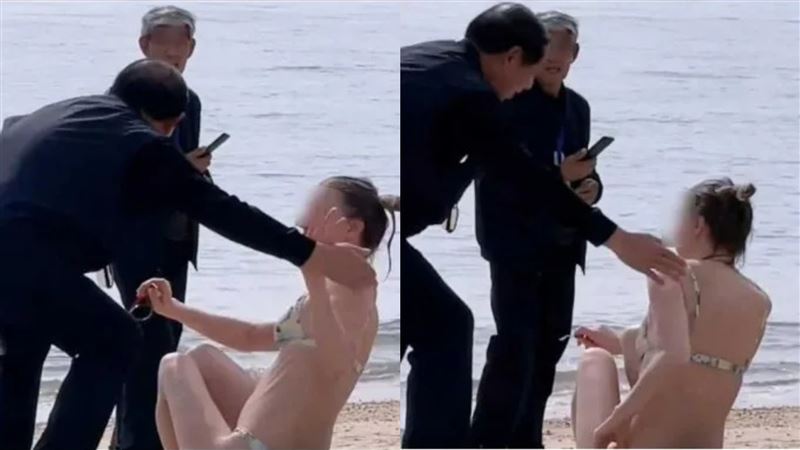 淺水灣比基尼妹遭陸客鹹豬手！網：快報警